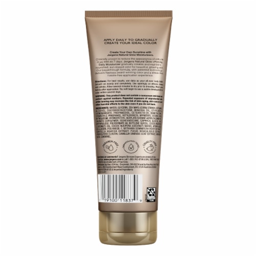 Jergens Natural Glow Fair to Medium Daily + Firming Lotion Daily Moisturizer Perspective: back