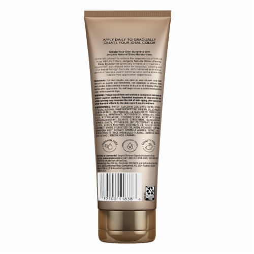 Jergens Natural Glow + Firming Medium to Tan Daily Moisturizer Perspective: back