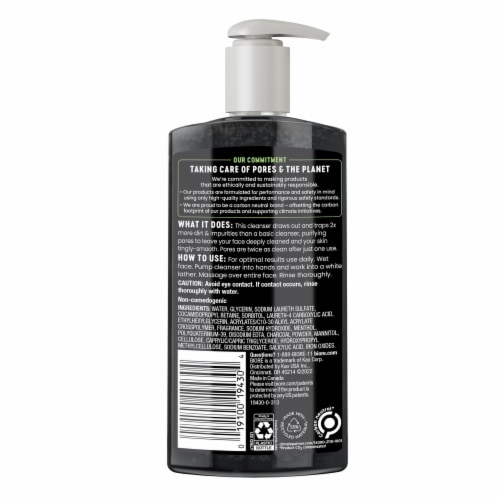 Biore Oil Control Deep Pore Charcoal Face Wash, Daily Facial Cleanser for Dirt & Makeup Removal Perspective: back