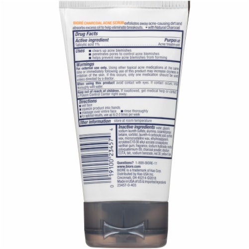 Biore Charcoal Acne Scrub Perspective: back