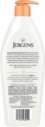 Jergens Nourishing Honey with Orange Blossom Essence Dry Skin Moisturizer Perspective: back
