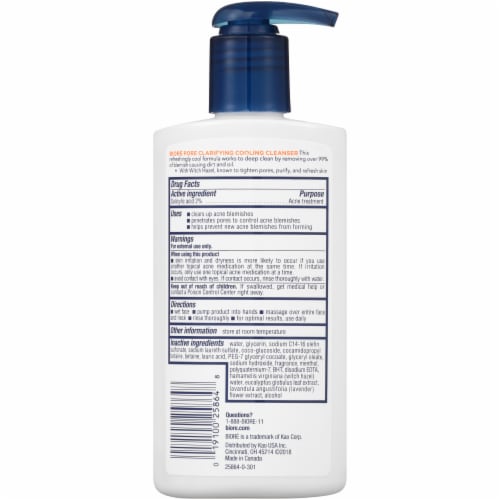 Biore Witch Hazel Pore Clarifying Cooling Cleanser Perspective: back
