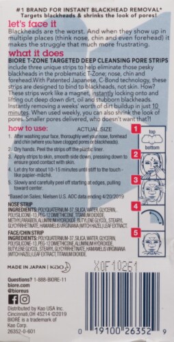 Biore® T-Zone Targeted Deep Cleansing Pore Strips Perspective: back