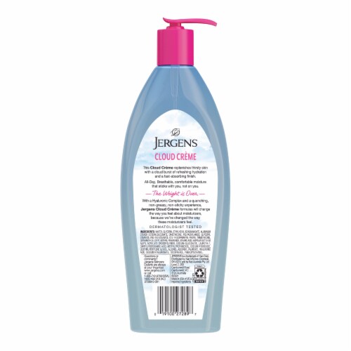 Jergens Cloud Creme Dry Skin Moisturizer Perspective: back