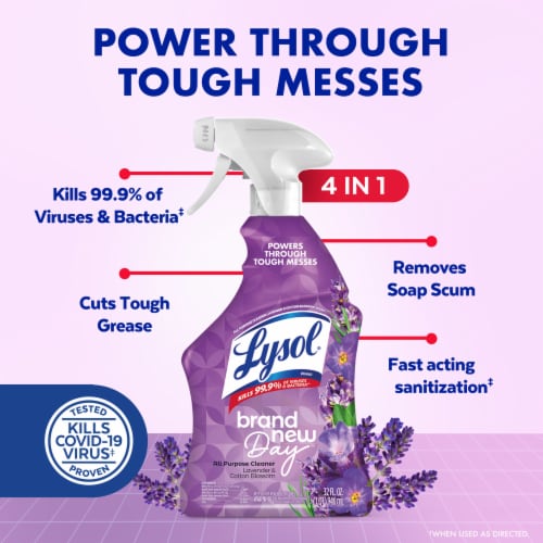 Lysol® Brand New Day™ All Purpose Cleaner Lavender & Cotton Blossom Perspective: back