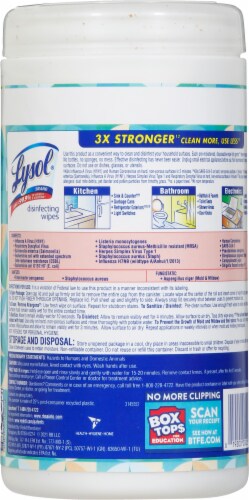 Lysol® Brand New Day™ Coconut Water & Sea Minerals Disinfecting Wipes Perspective: back