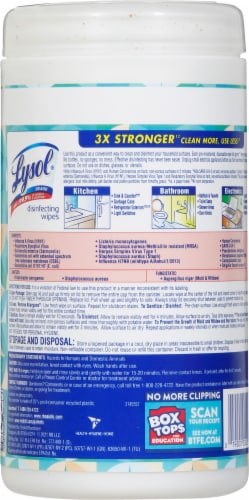 Lysol® Brand New Day™ Coconut Water & Sea Minerals Disinfecting Wipes Perspective: back