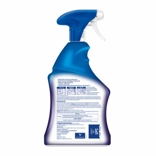 Lysol Power Bathroom Foamer Bathroom Cleaning Spray, Soap Scum and Shine Disinfectant, 32 fl oz Perspective: back