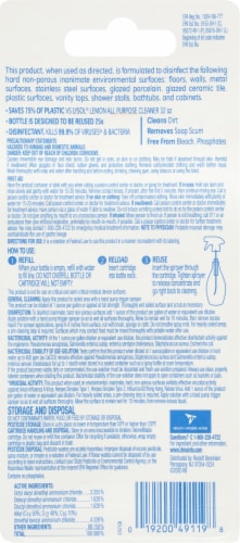 Lysol Smart Citrus Breeze Scent Multi Purpose Cleaner Refill Twin Pack Perspective: back