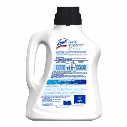 Lysol 0% Bleach Sport Odor Eliminator Laundry Sanitizer Perspective: back