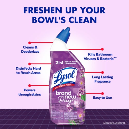 Lysol® Brand New Day™ Toilet Bowl Cleaner Lavender & Cotton Blossom Perspective: back