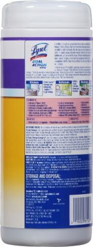  Lysol Dual Action Disinfectant Wipes, Multi-Surface  Antibacterial Scrubbing Wipes, For Disinfecting and Cleaning, Citrus Scent,  75ct : Health & Household