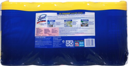 Lysol Lemon & Lime Blossom Disinfecting Wipes Perspective: back