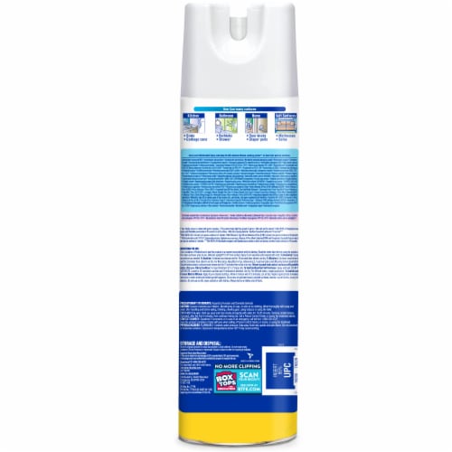 Lysol Lemon Breeze Scent Disinfectant Spray Perspective: back