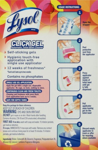 Lysol® Brand New Day™ Click Gel® Automatic Toilet Bowl Cleaner Perspective: back