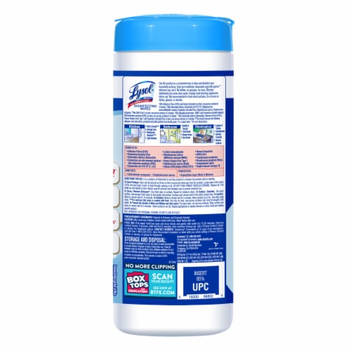 Lysol Disinfecting Wipes - Crisp Linen - 35 Count Perspective: back