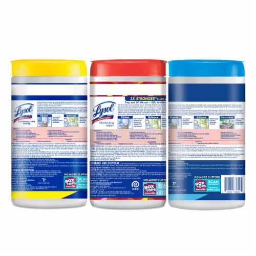 Lysol Disinfecting Wipes Variety Pack Perspective: back