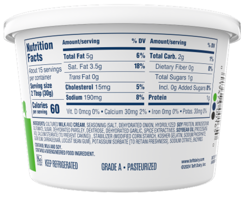 Toft's® French Onion Dip Perspective: back