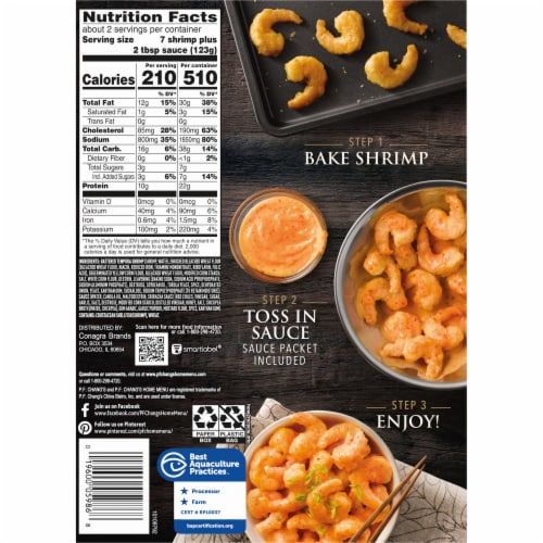 P.F. Chang's Home Menu Firecracker Tempura Shrimp Perspective: back