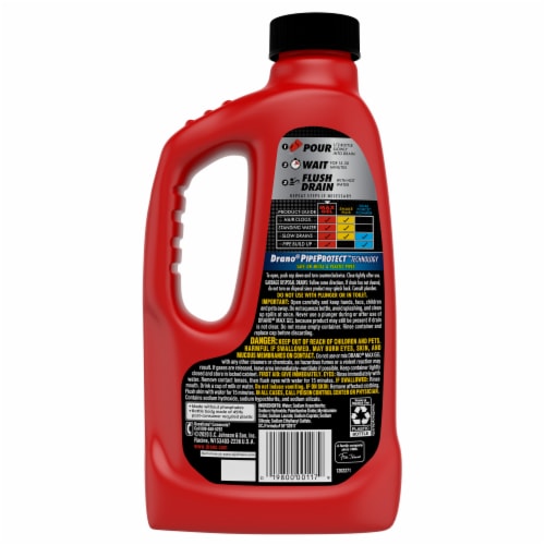 Drano Max Gel Clog Remover Effective Drain Cleaner for Bathroom & Kitchen Sinks Perspective: back