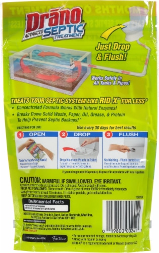 Drano® Advanced Septic Treatment Perspective: back
