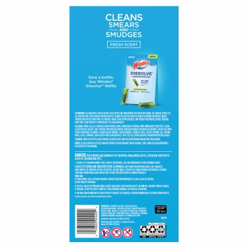 Windex Dissolve™ Concentrated Pod Multisurface Cleaner Starter Kit Perspective: back