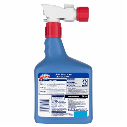 Windex Outdoor Window Cleaner Concentrated Cleaning Sprayer for Garden Hose Perspective: back