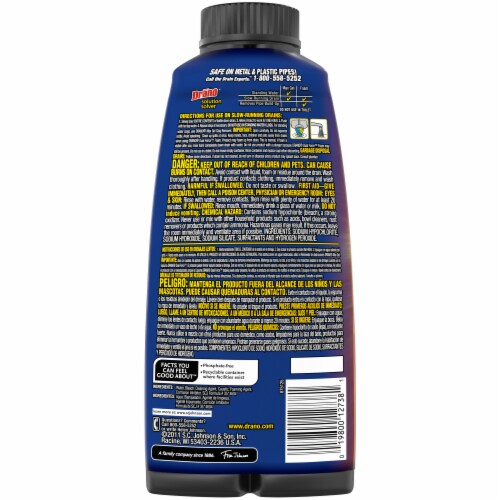 Drano Dual Force Foamer Liquid Clog Remover Perspective: back