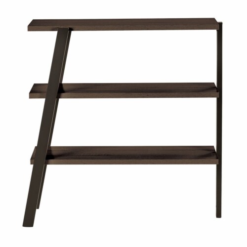 Mirella 3 Shelf Bookshelf in Southern Tobacco Perspective: back