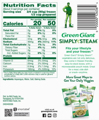 Green Giant Steamers Frozen Asparagus Cuts Perspective: back