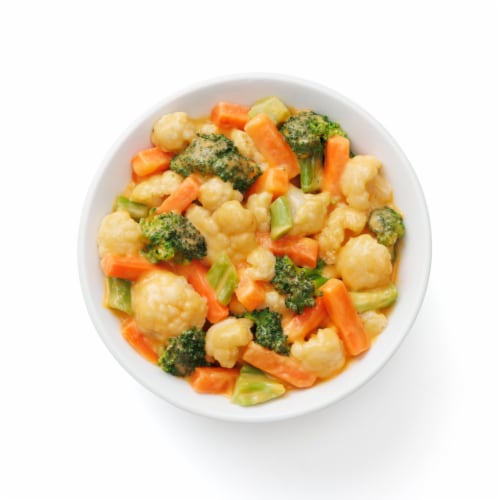 Green Giant Simply Steam Lightly Sauced Broccoli Carrots Cauliflower & Cheese Sauce Perspective: back