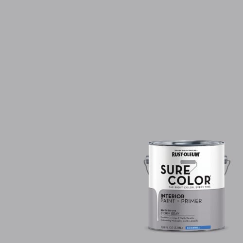 Rust-Oleum® Sure Color® Interior Wall Paint - Storm Gray Perspective: back