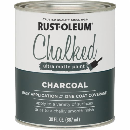 Rust-Oleum® Chalked Charcoal Ultra Matte Paint Perspective: back