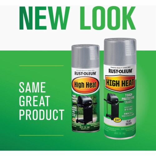 Rust-Oleum® High Heat Spray Paint - Satin Silver Perspective: back