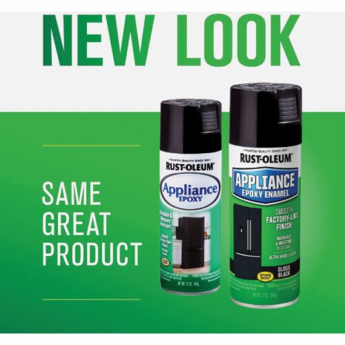 Rust-Oleum® Stops Rust® Appliance Epoxy Enamel Spray Paint - Gloss Black Perspective: back