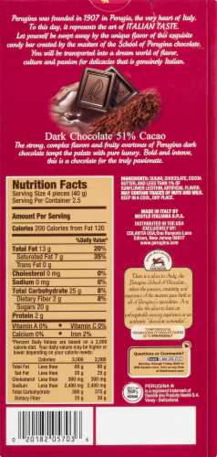 Perugina 51% Cacao Dark Chocolate Perspective: back
