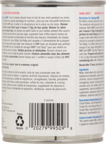 KMR Kitten Milk Replacer Liquid Food Supplement Perspective: back