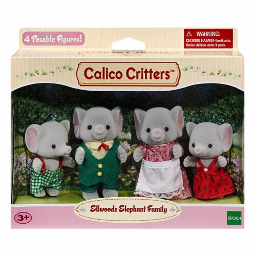 Calico Critters Ellwoods Elephant Family Set Perspective: back