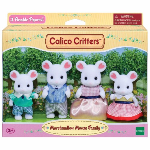 Calico Critters™ Marshmallow Mouse Family Figures Perspective: back