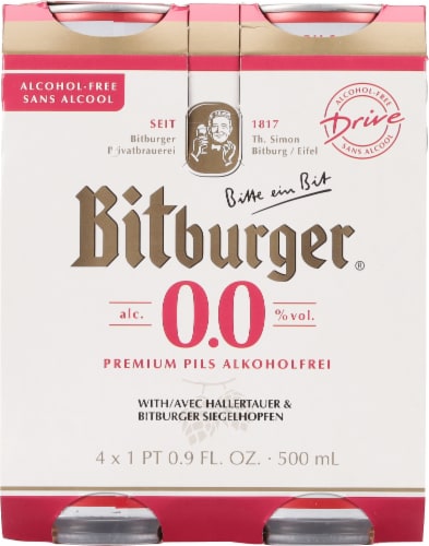 Bitburger® Non-Alcoholic Beer Cans Perspective: back