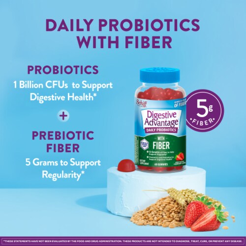 Digestive Advantage® Daily Probiotics With Fiber Gummies Perspective: back