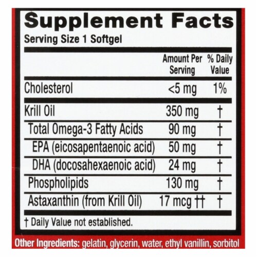 Schiff MegaRed Superior Omega-3 Krill Oil 300 mg Softgels Perspective: back
