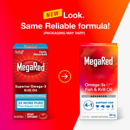 Schiff MegaRed Superior Omega-3 Krill Oil Extra Strength Softgels 500mg Perspective: back