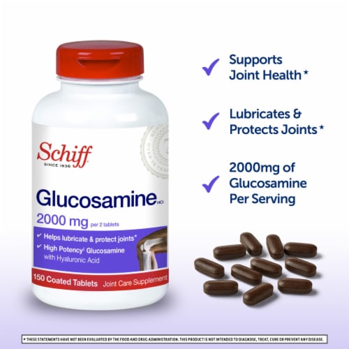 Schiff Glucosamine Joint Health Coated Tablets 2000mg Perspective: back
