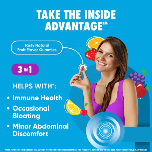 Digestive Advantage Daily Probiotic Digestive Health Supplement Gummies Perspective: back