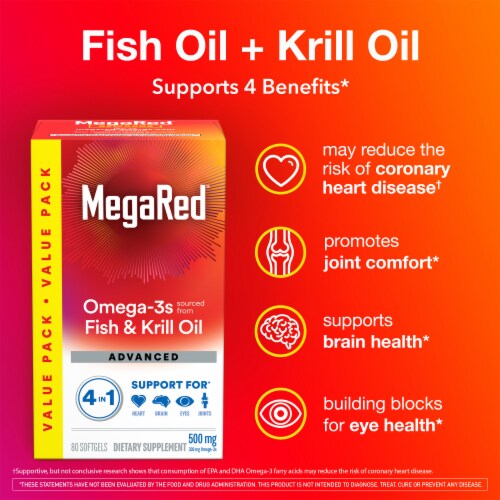 Schiff MegaRed 4 in 1 Omega-3s Value Pack Softgels 500mg Perspective: back