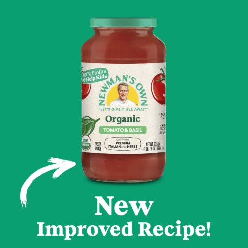 Newman's Own Organic Tomato & Basil Pasta Sauce Perspective: back