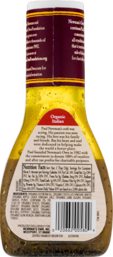 Newman's Own Organics Italian Dressing Perspective: back