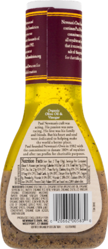 Newman's Own Organic Olive Oil & Vinegar Dressing Perspective: back