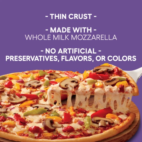 Newmans Own Harvest Vegetable Thin and Crispy Frozen Pizza Perspective: back